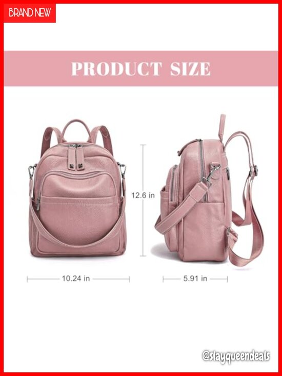 Genuine Leather Women\'s Convertible Backpack Purse Anti-Theft Travel Handbag main image 5